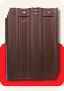 Coffee brown ceramic roof tile in Kerala
