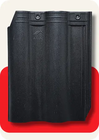 Atlantique Black Matt ceramic roof tiles in Kollam